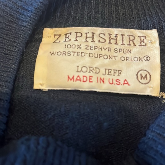 Zephshire Men’s Vintage Navy Zephyr Lord Jeff Sweater size medium - Picture 4 of 8